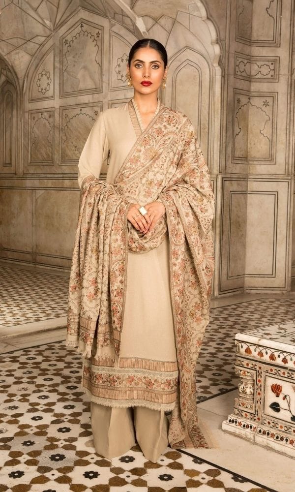 Bareeze Luxe - Embroidered Wool 3PC Suit