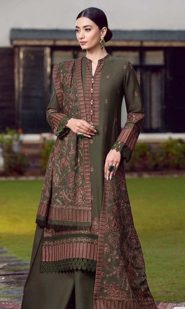 Bareeze Royale - 3PC Embroidered Wool Suit