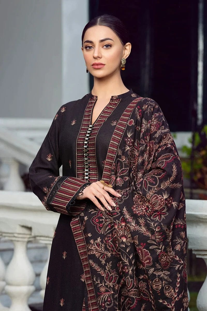 Bareeze Noir - 3PC Embroidered Wool Suit